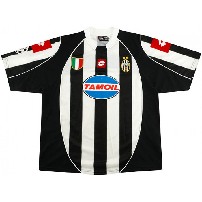 Maillot Juventus Domicile Retro 2002 2003 Noir Blanc